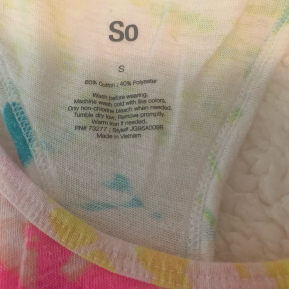 SO - Tie Dye Racerback Tank Bundle 🩷🩵💛💜💙 - Picture 9 of 11